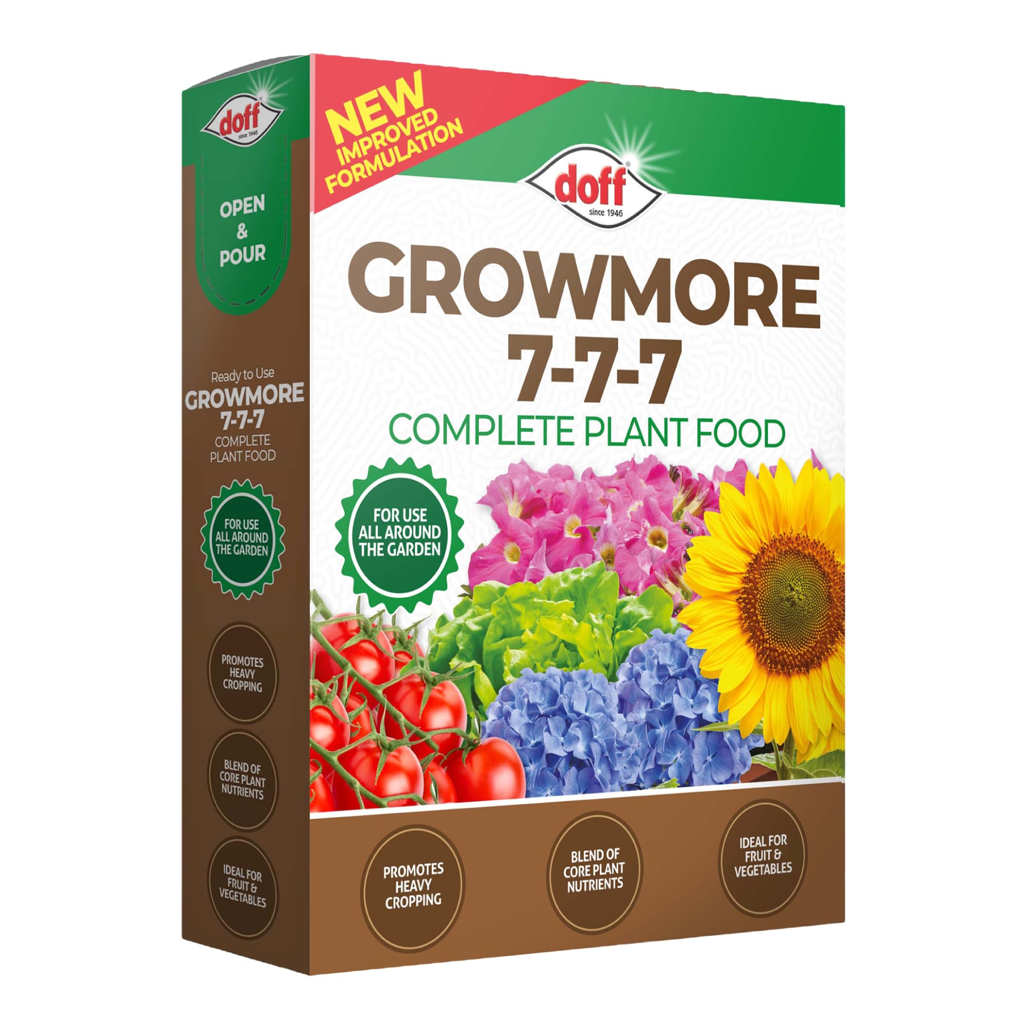 fertilizer to grow plants faster Doff Growmore 7.7.7 Complete Plant Food- 2Kg Fast-Acting Garden Fertil – LiveMoor