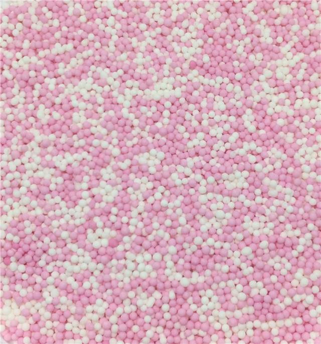 Pink & White Matt 100s & 1000s Cupcake / Cake Decoration Sprinkles Toppers