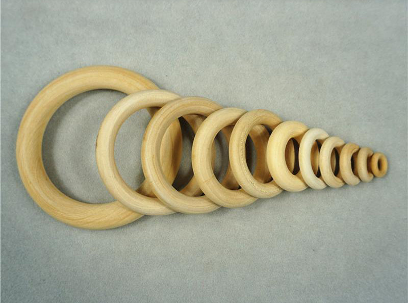 Wood Rings for Macramé and Crafts  15 - 50mm - Packs of 20