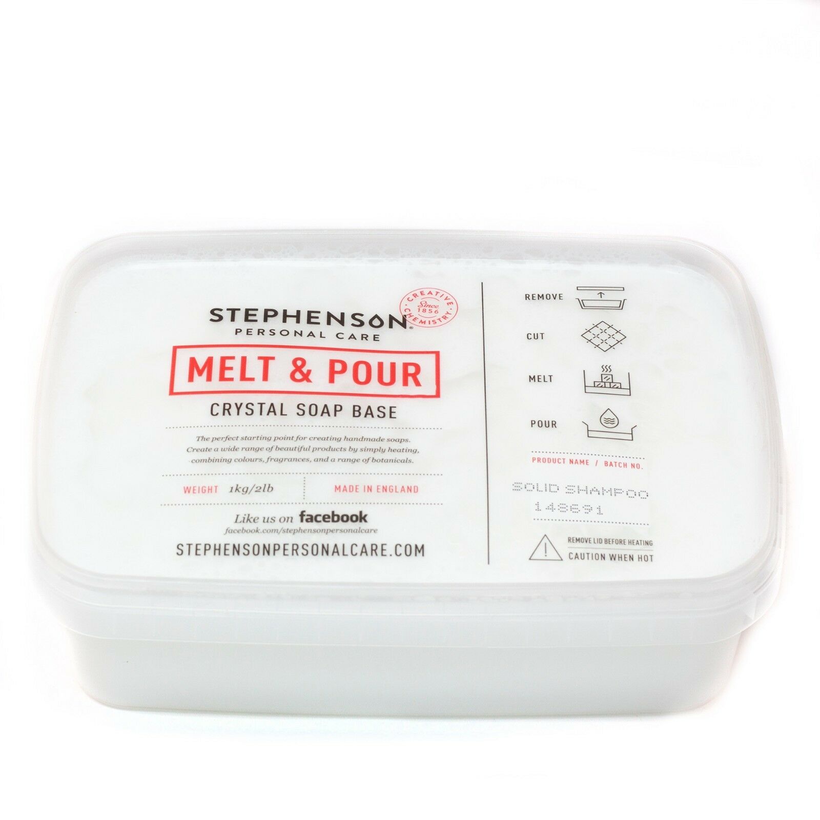 Stephenson - Solid Shampoo - Melt and Pour Soap Base 500g-11.5kg