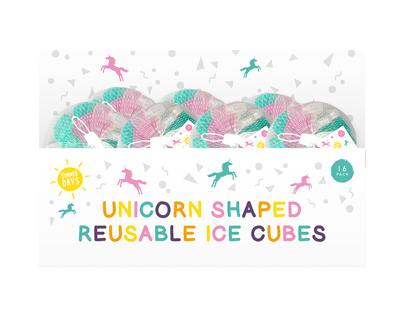 Unicorn Reusable Ice Cubes - 16 Pack
