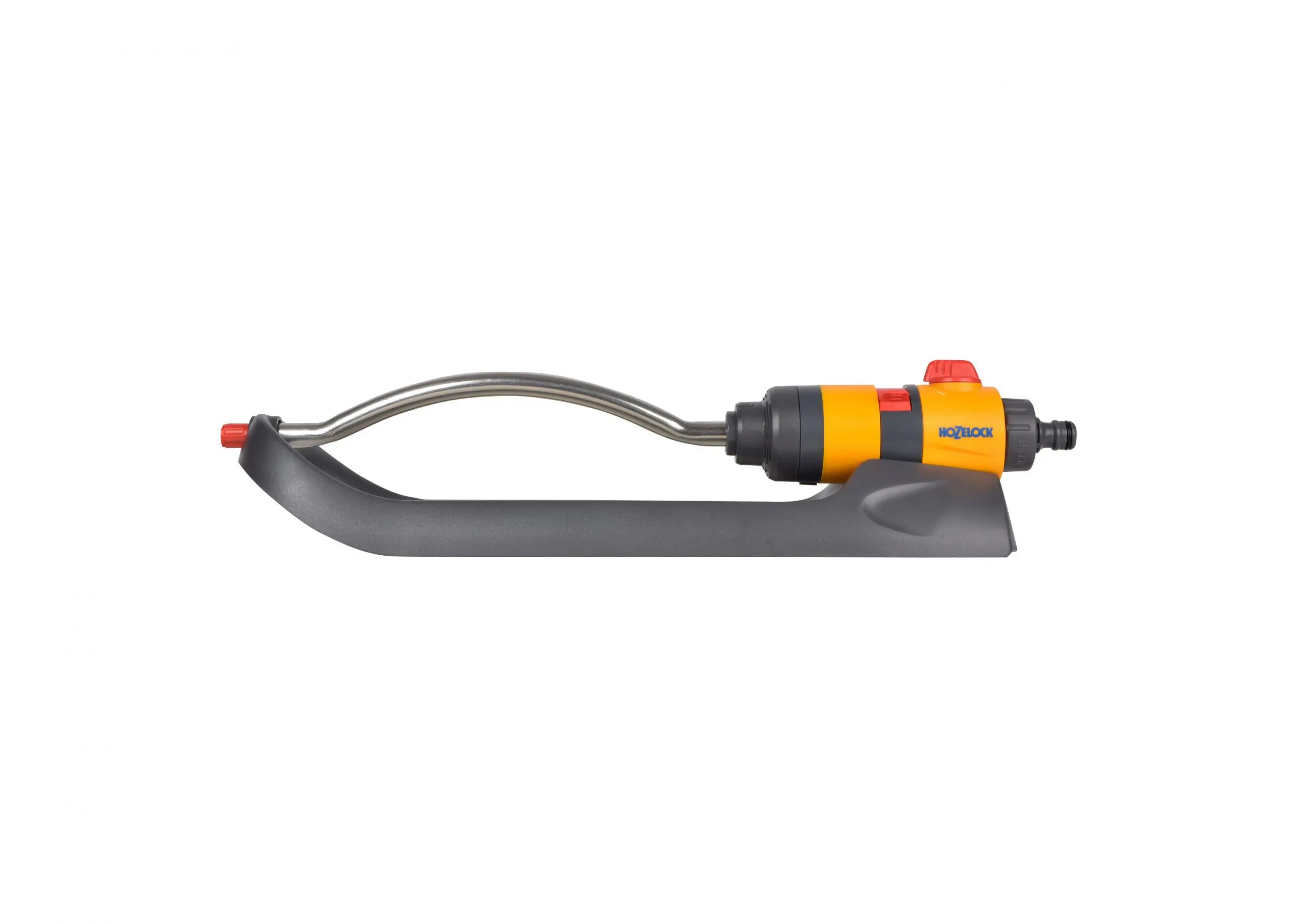 HOZELOCK - Rectangular Sprinkler Plus 220 M: Ultra Coverage, Sprinkler on Sled, Ideal for Lawns, Adjustable Oscillation Zone: 16 Jets For Uniform Watering [100-100-250]