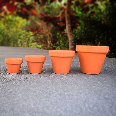 Vintage Style Terracotta Plant Pots 1~50 pcs, 4 different sizes, Bulk, Wholesale
