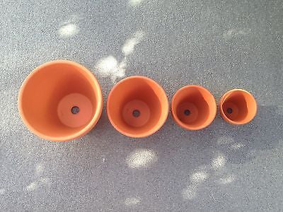 Vintage Style Terracotta Plant Pots 1~50 pcs, 4 different sizes, Bulk, Wholesale