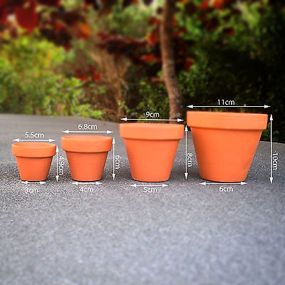 Vintage Style Terracotta Plant Pots 1~50 pcs, 4 different sizes, Bulk, Wholesale