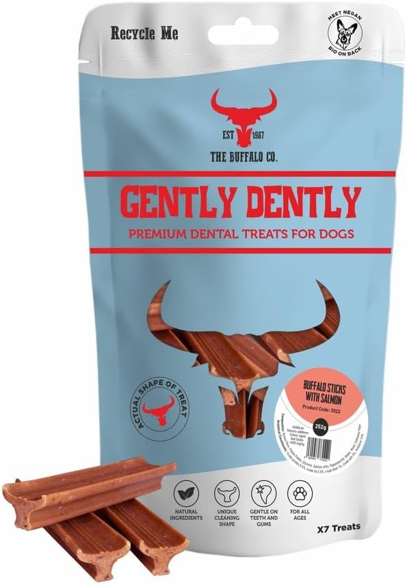 Gently Dently Dog Treats-Salmon Dental Treats for Dogs from The Buffalo Co.
