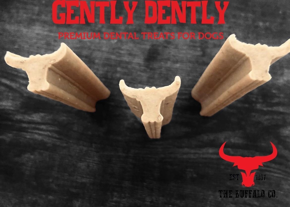 Gently Dently Dog Treats-Fresh Breath Mint Dental Treats for Dogs from The Buffalo Co.