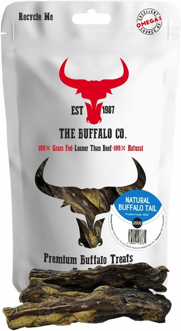 Natural Buffalo Tail Dog Treat from The Buffalo Co.