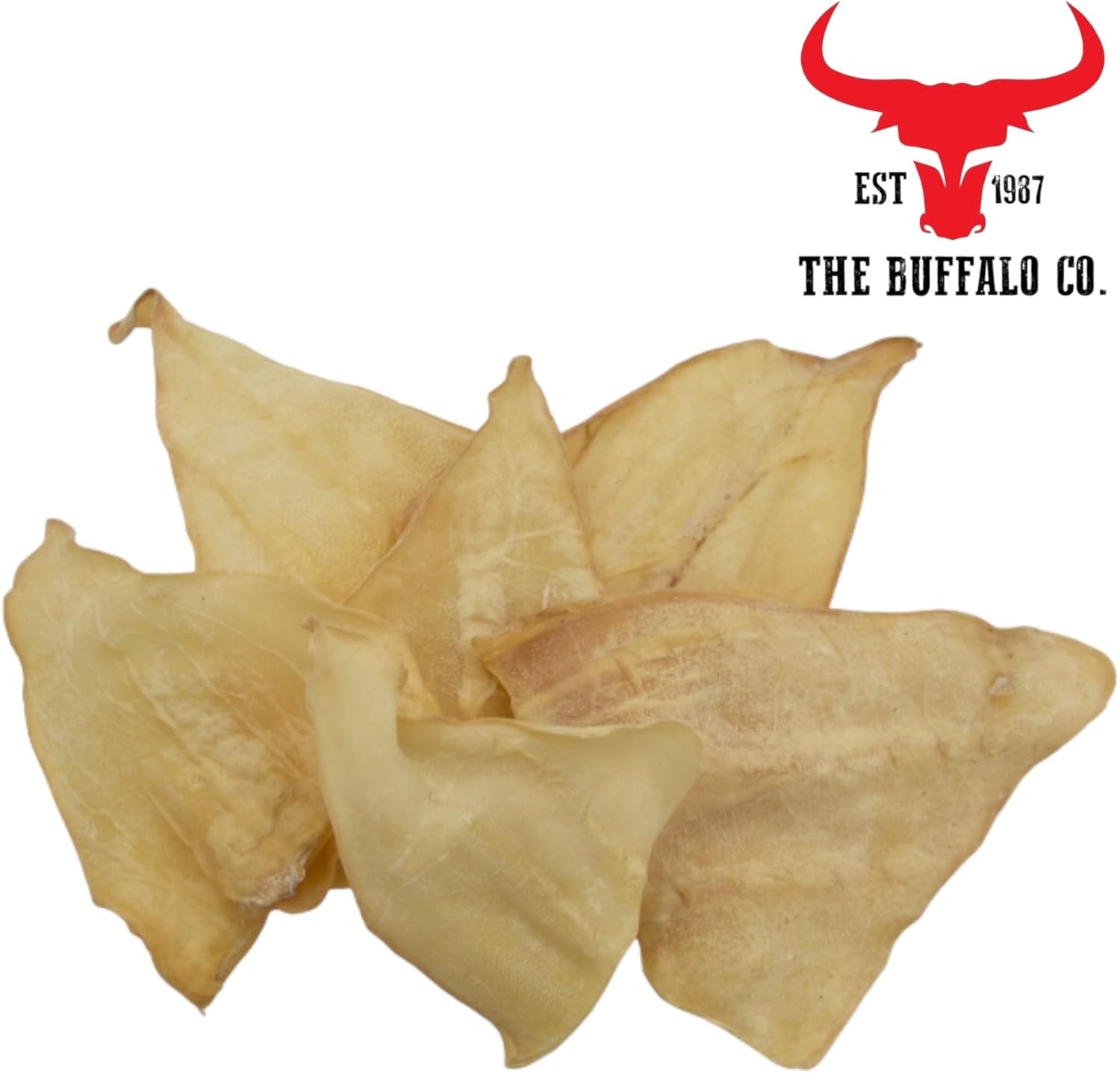 Buffalo Ears- 10 Ears per pack- Great Long Lasting Dog Treat, Only 3% Fat