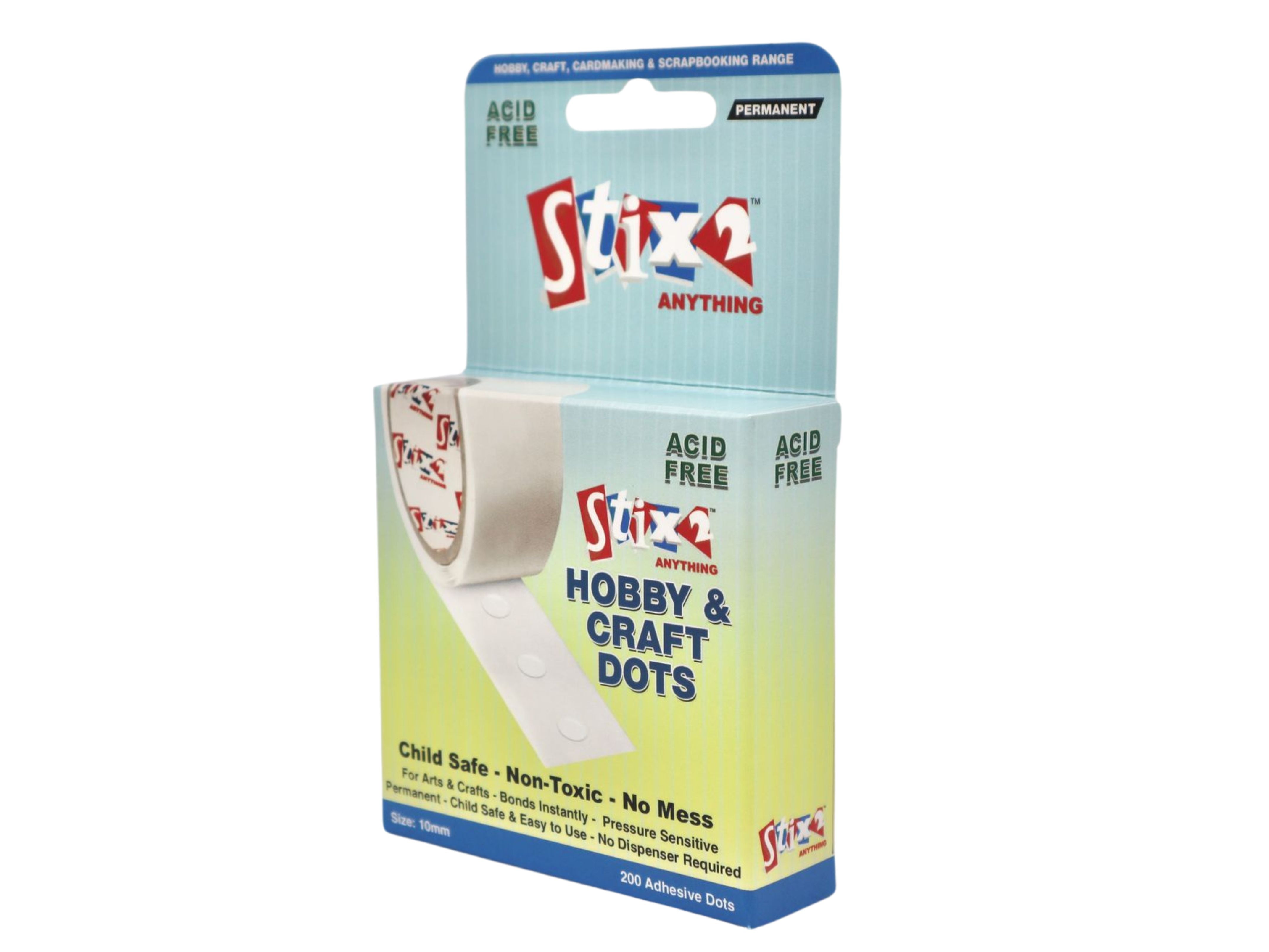 Stix2 Hobby & Craft Glue Tabs, 10mm, pk of 200
