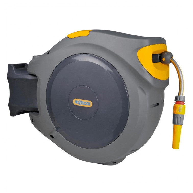 Hozelock - Auto Reel 40m wall-mounted hose reel: Easy to Install, Lock, Auto-rewind, Ready-to-use Reel With Nozzle, Fittings, Hozelock Hose and Accessories Included - 5 Year Guarantee* 2595