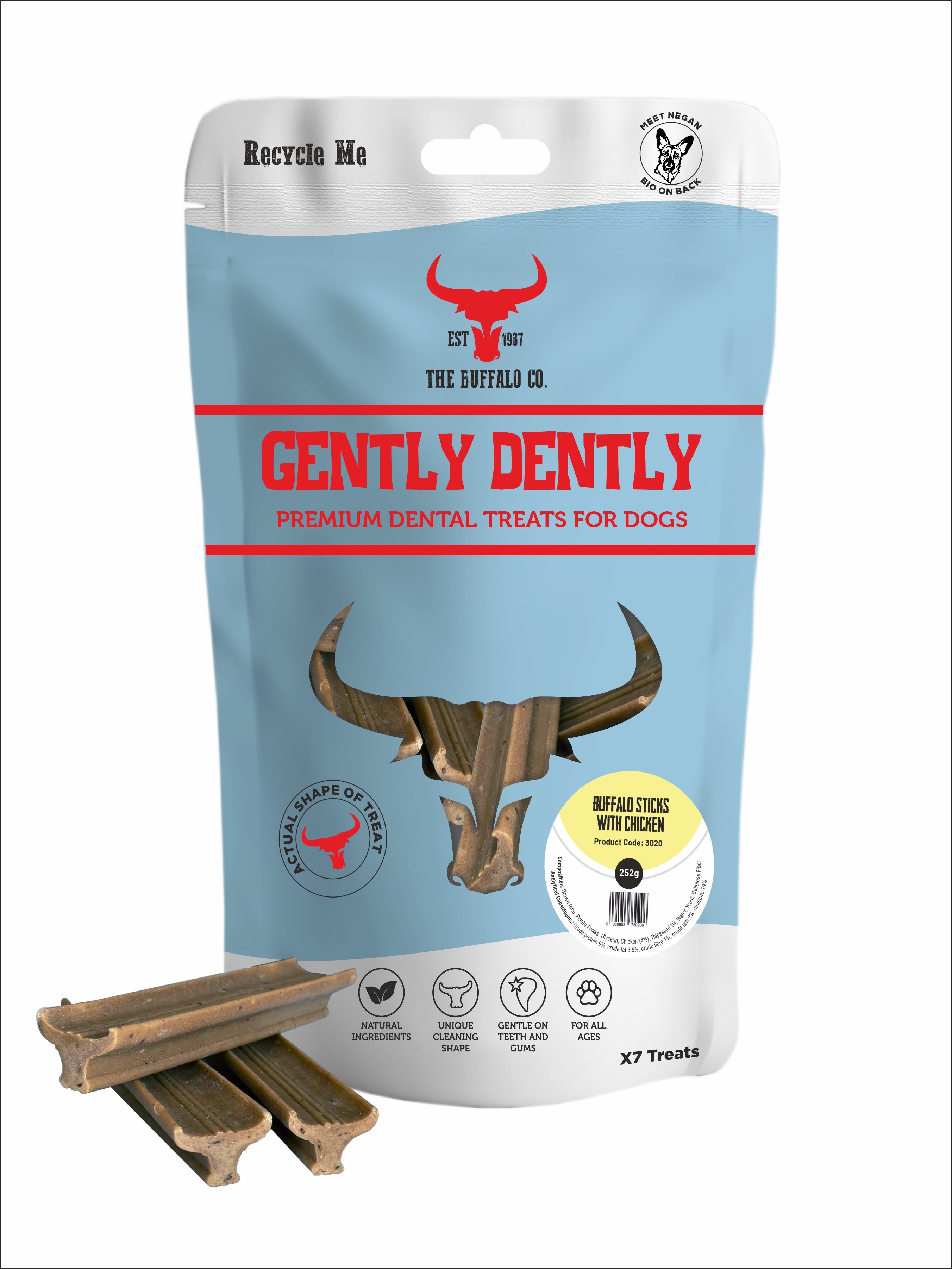 Gently Dently Dog Treats- Chicken dental treats for dogs from The Buffalo Co.