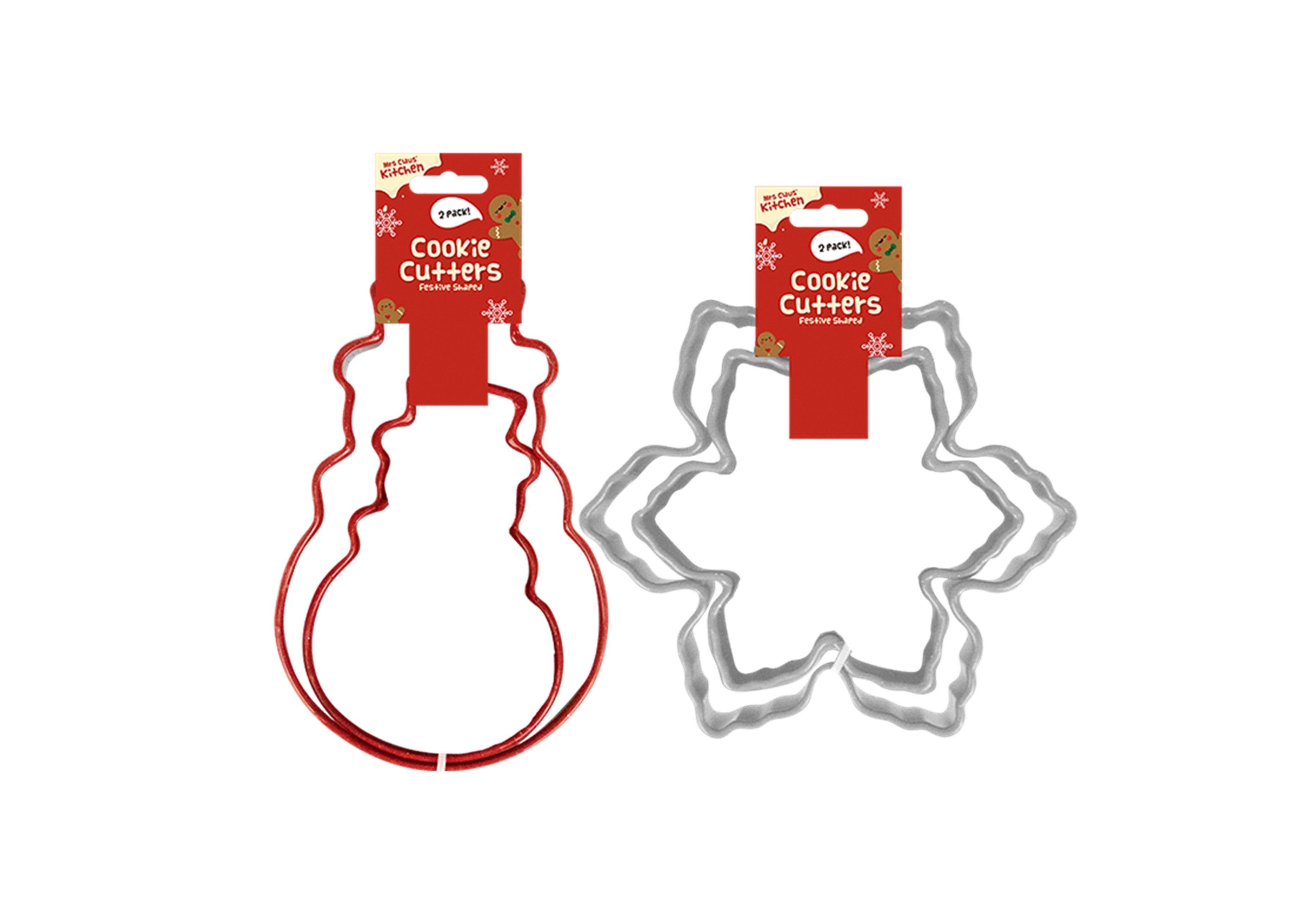 Christmas Soft Rim Cookie Cutters 2 Pack
