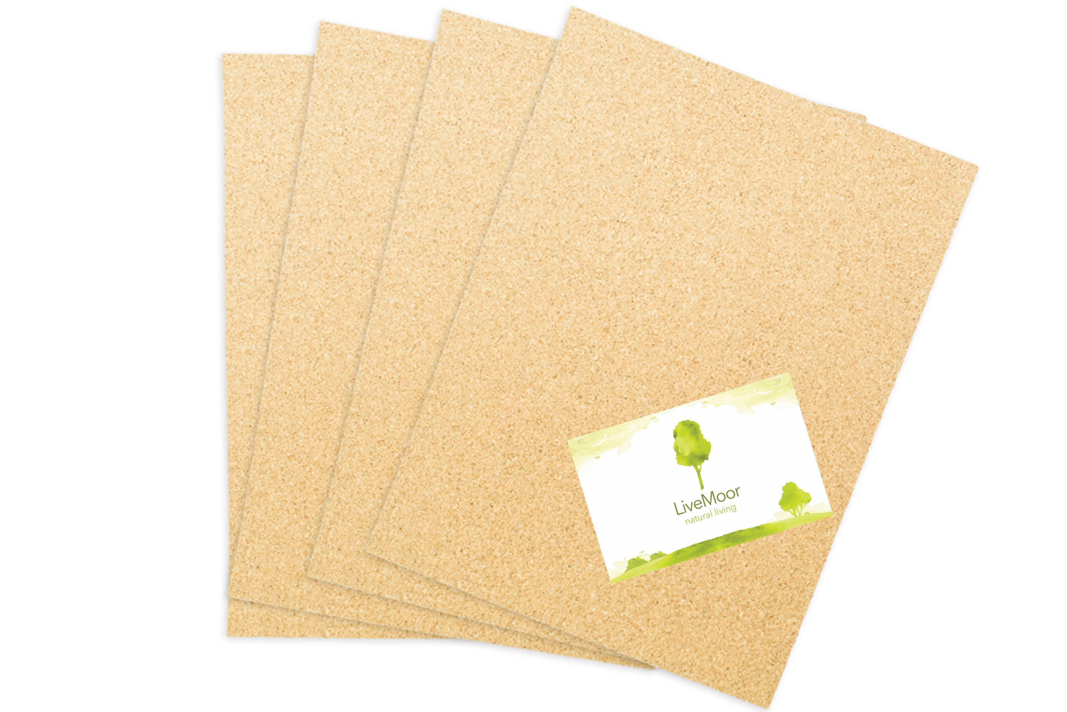 Cork Sheet 300 x 450mm x 3mm thick - Pack of 4
