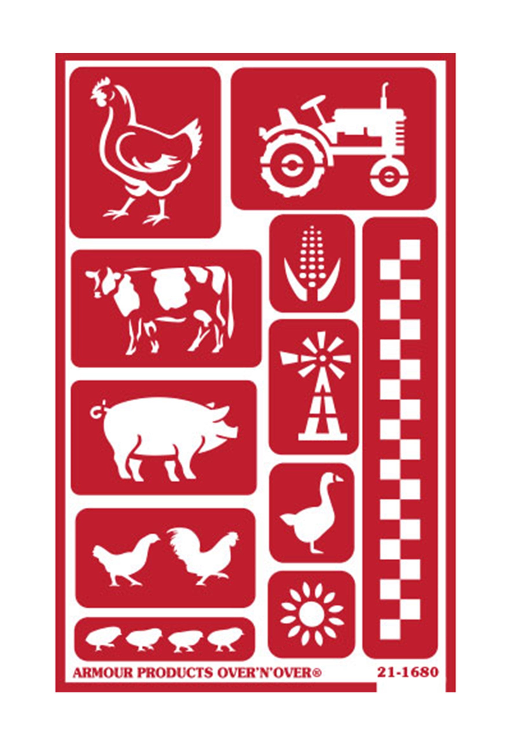 Armour Etch - Over 'N' Over Re-usable Etching Stencils - Various Types