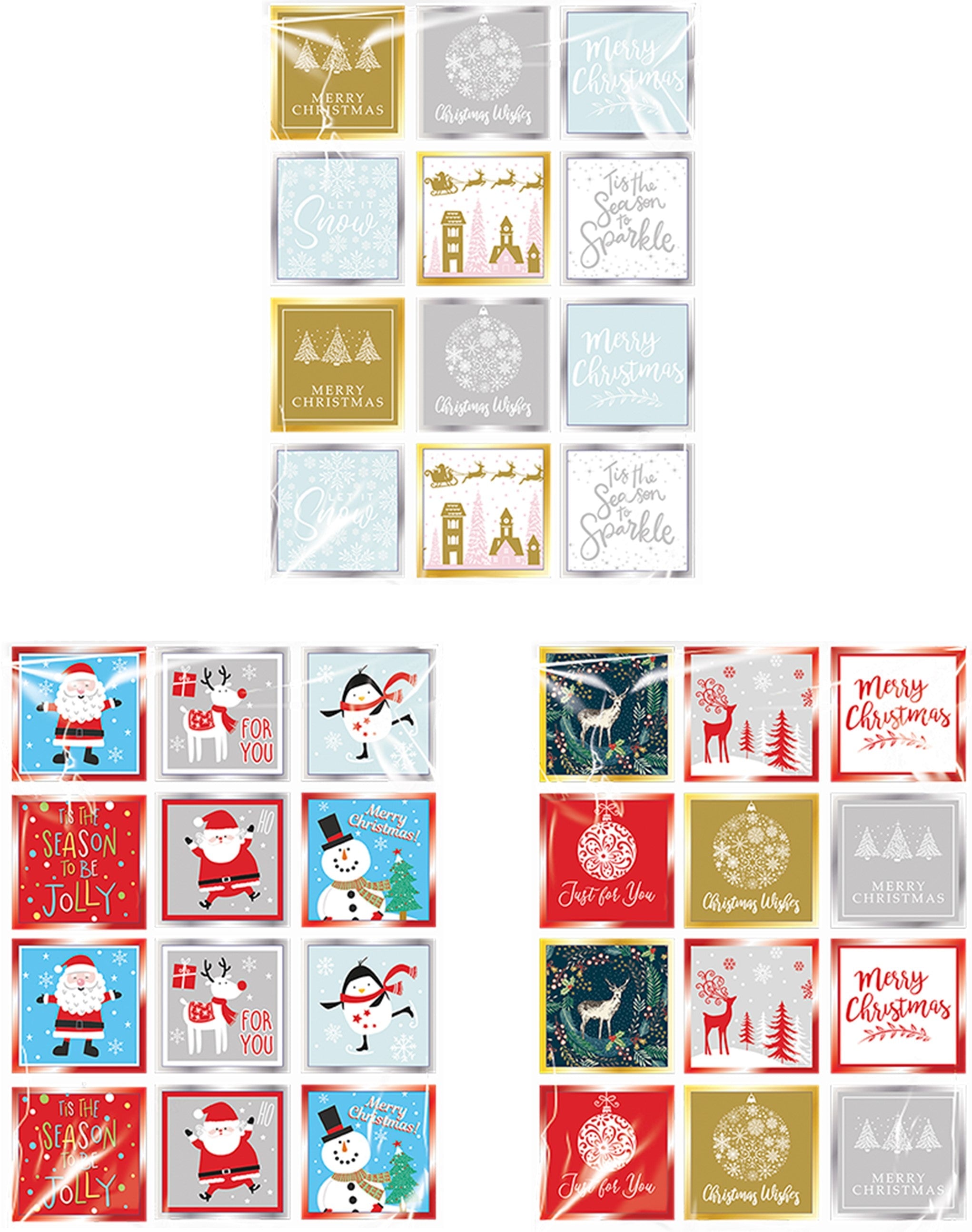 Christmas Self Adhesive Gift Tags 12pk