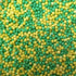 Green & Yellow Matt 100s & 1000s Cupcake / Cake Decoration Sprinkles Toppers