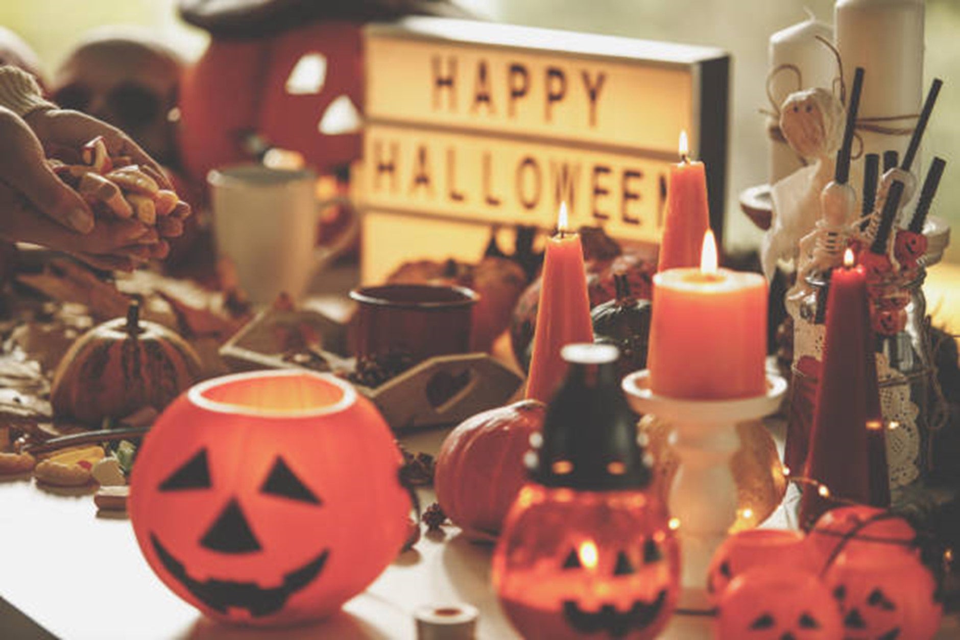 LiveMoor Halloween-Kerzen- und Wachsschmelzset