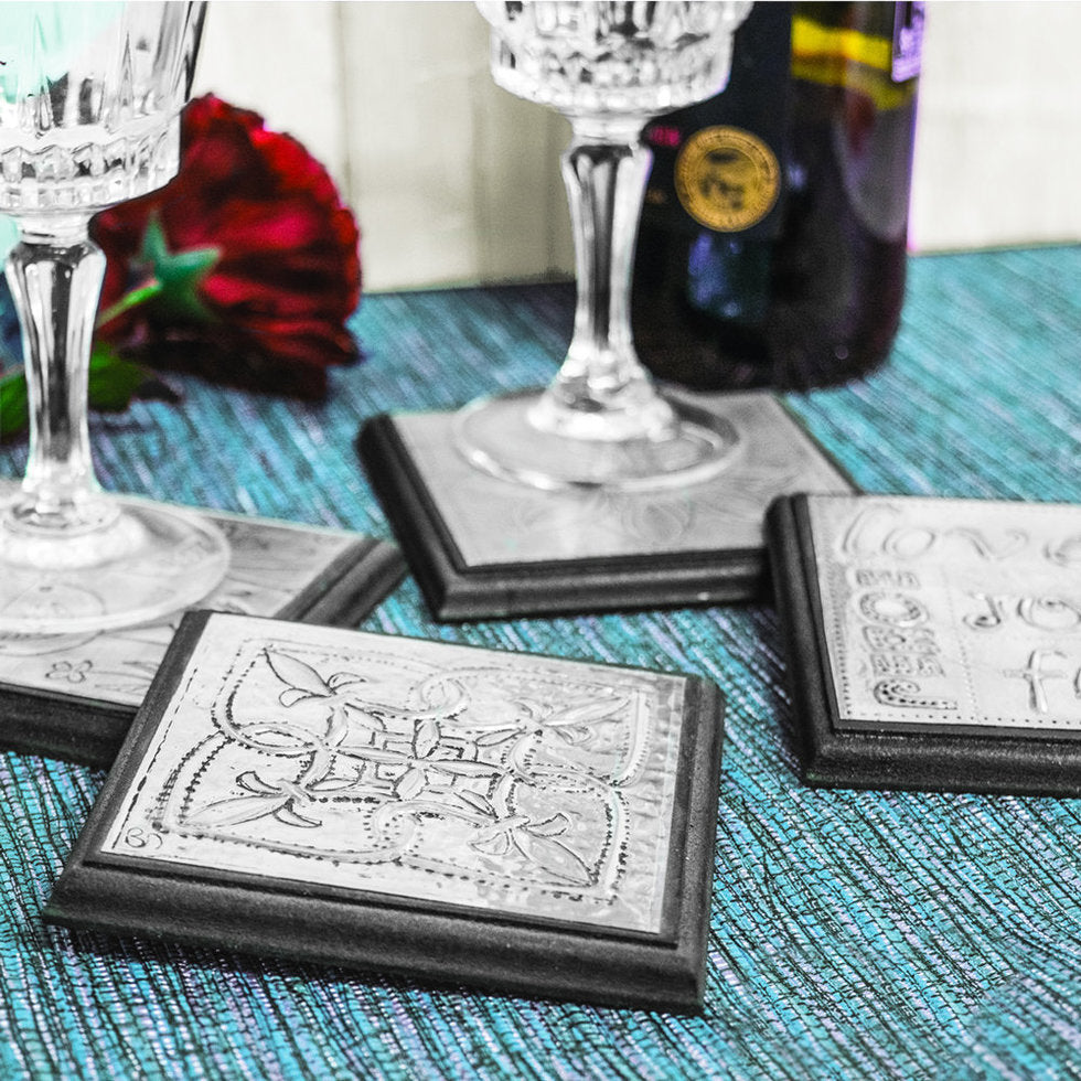 Metal Embossing Kit - Pewter Coasters