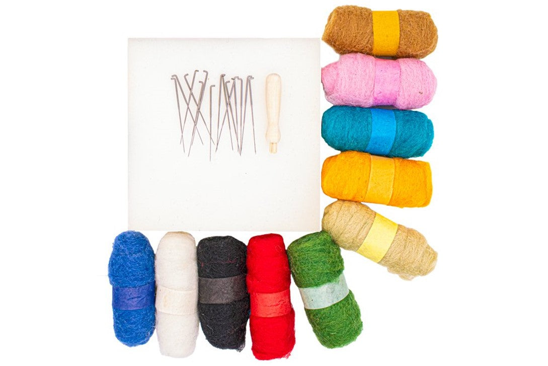 Needle Felting Kit - 10 Assorted Colours