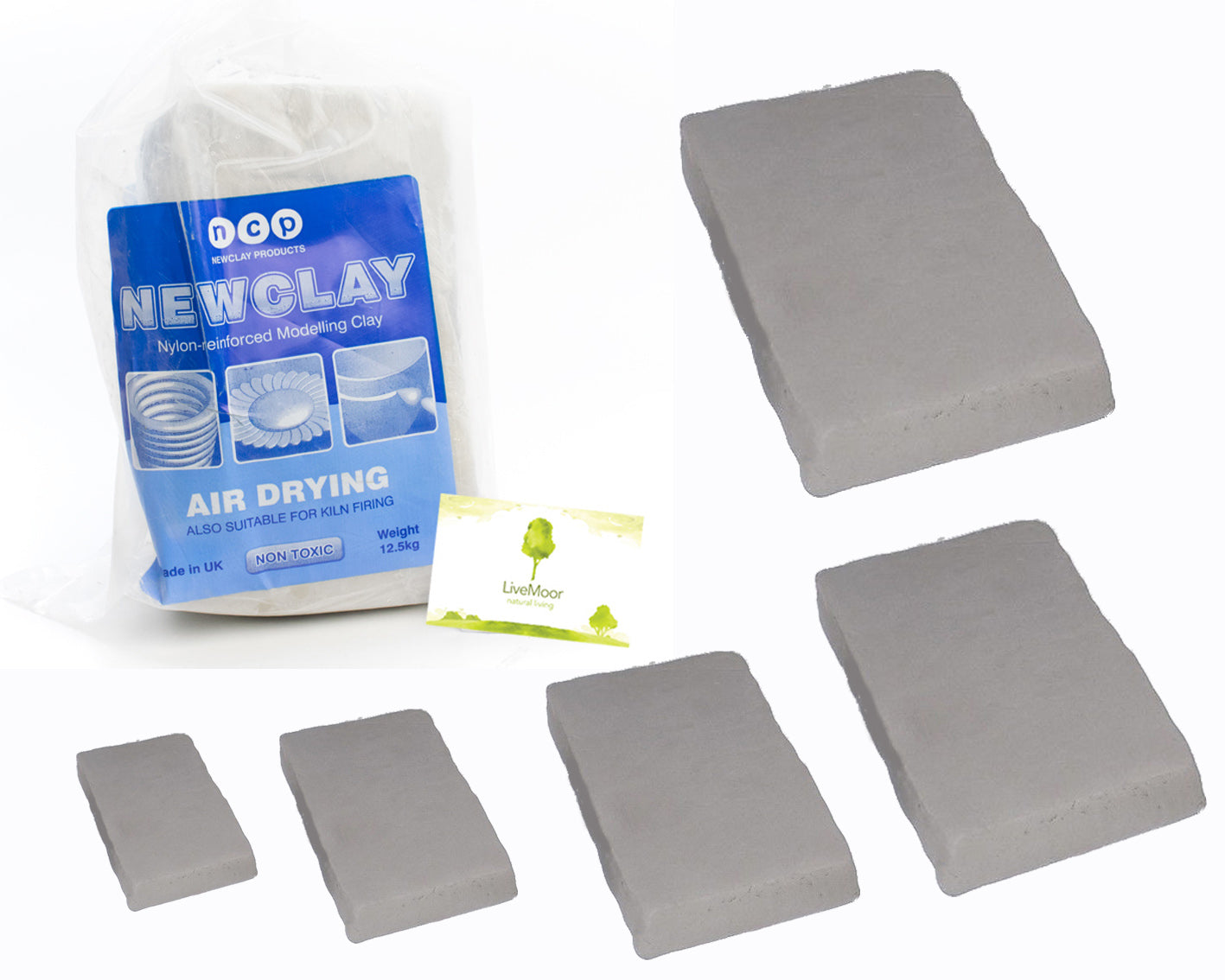 Newclay - Grey Air Harden Clay - Bulk Sizes