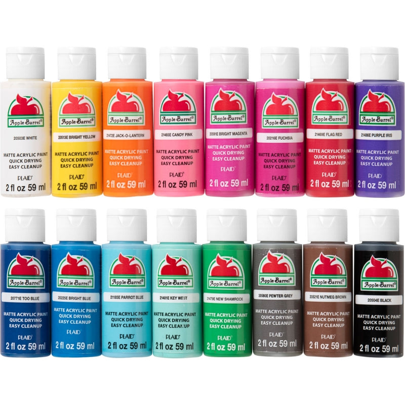 Apple Barrel - Acrylic Paints (Matte) - 59ml - Set of 12 / 16