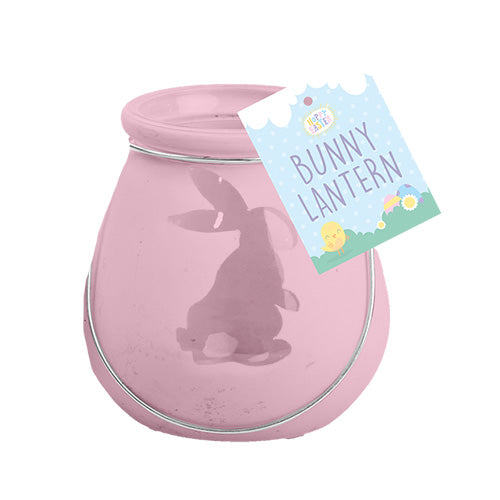Easter Frosted Glass Bunny Lantern