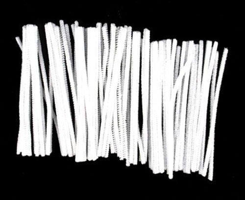 Acrylic Pipecleaners 15cm White - Pack of 100