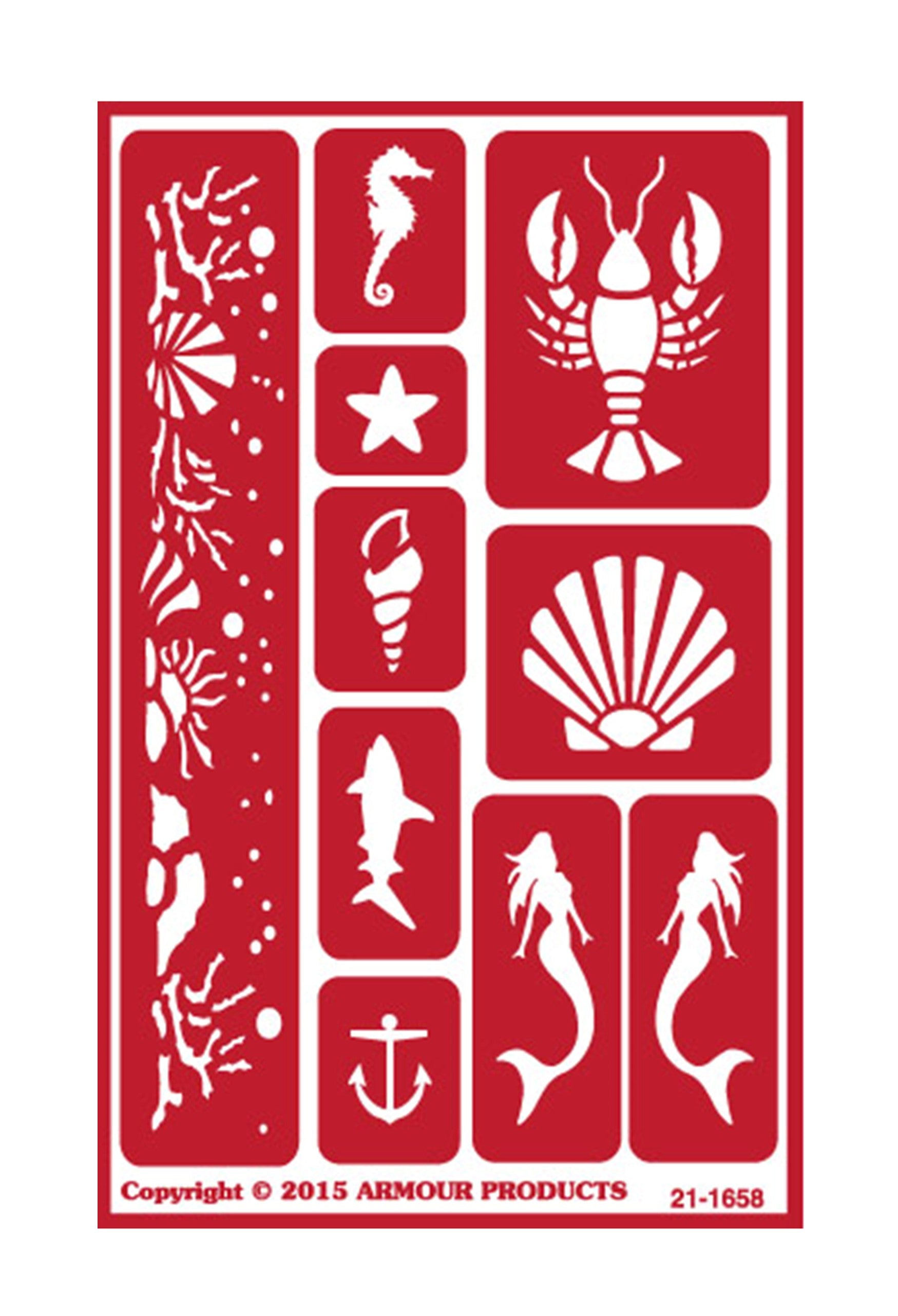 Armour Etch - Over 'N' Over Re-usable Etching Stencils - Various Types