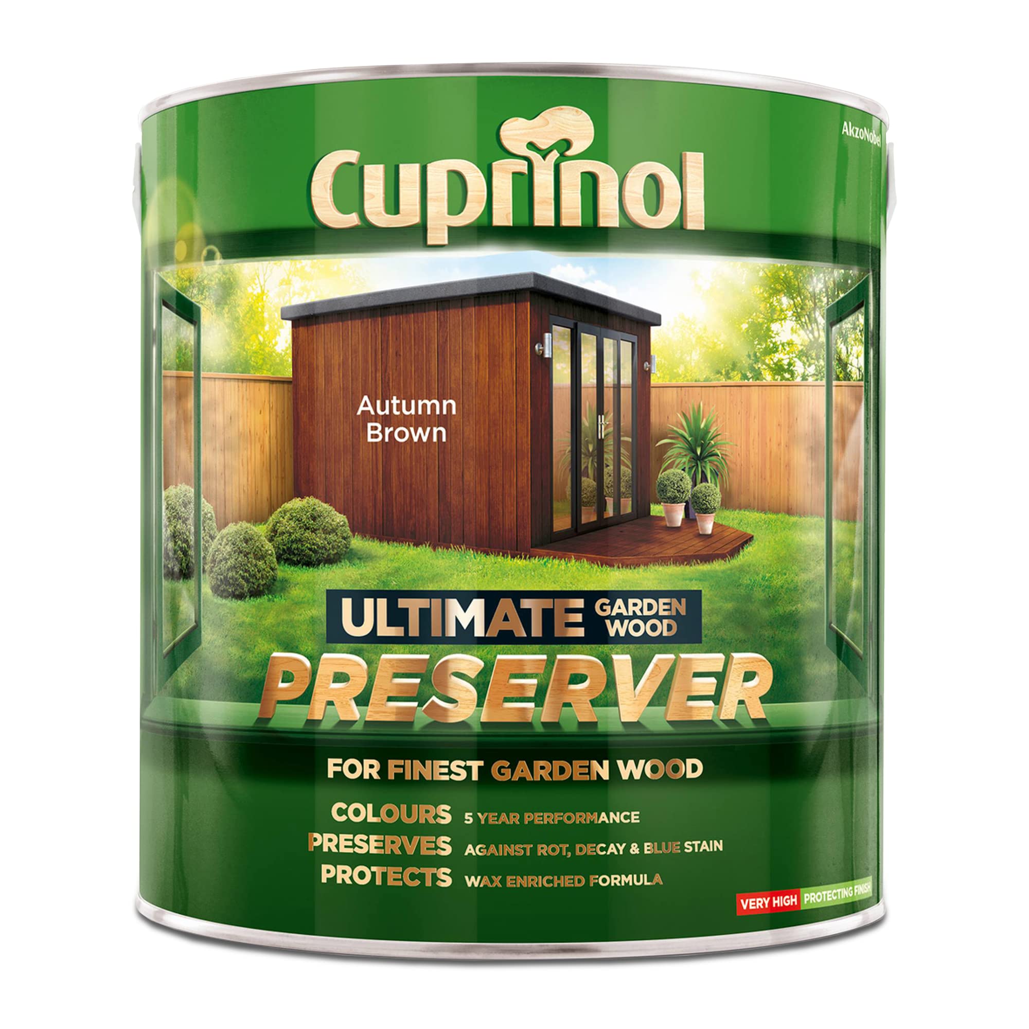 Cuprinol CUPGWPREAB4L 4L Ultimate Garden Wood Preserver - Autumn Brown