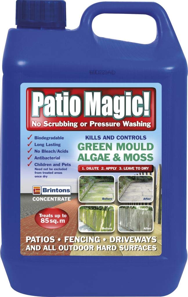 Value Pack of 2 - Patio Magic! 2.5 Litres Liquid Concentrate Mould, Algae and Moss Killer