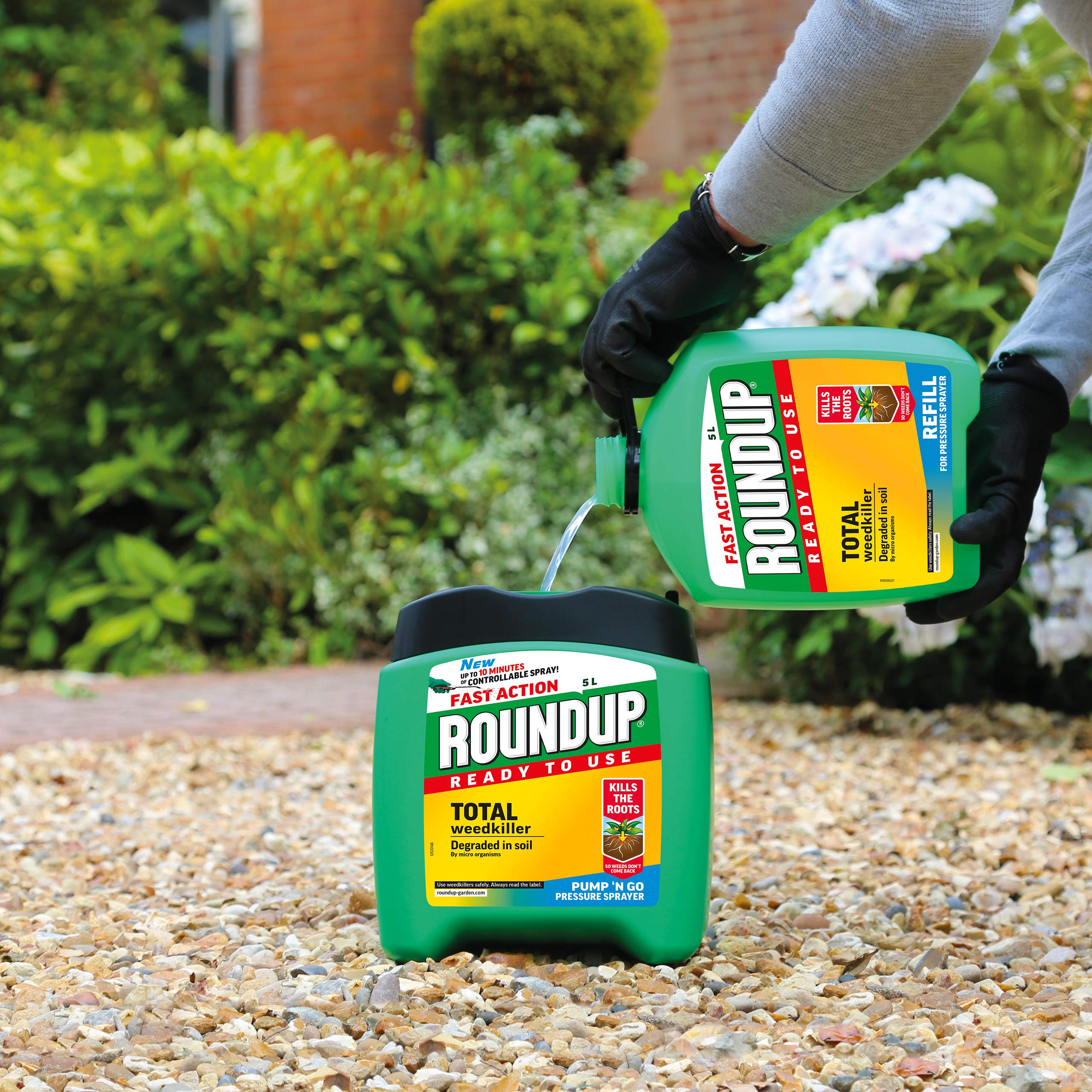 Roundup Fast Action Pump 'N Go Weed Killer 5L Refill, Clear, 112113