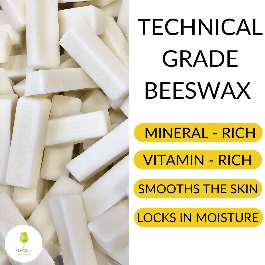 White Beeswax Bars - Naturally Fragrant Beeswax (Technical Grade)