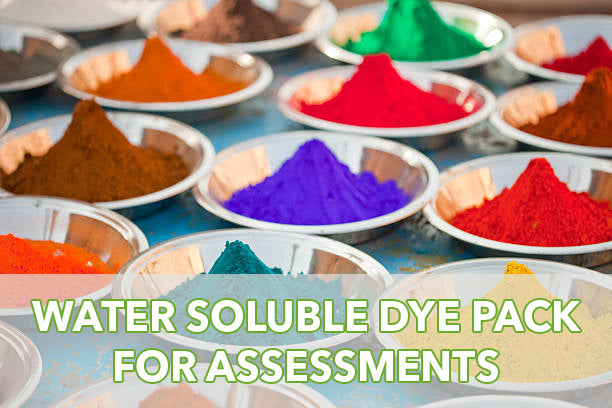 Water Soluble Dyes - 15 Pack for Assessments