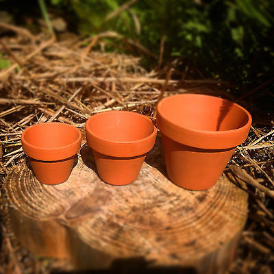 Terracotta potten 1 ~ 50 stuks - kleine, middelgrote en grote plantenbakken, plantenpotten - ambachten