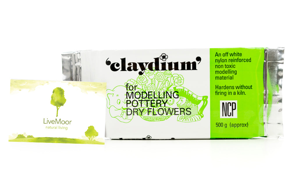 Newclay Claydium 500g-1kg Packs - Air Drying Reinforced Modelling/Pottery Clay - White