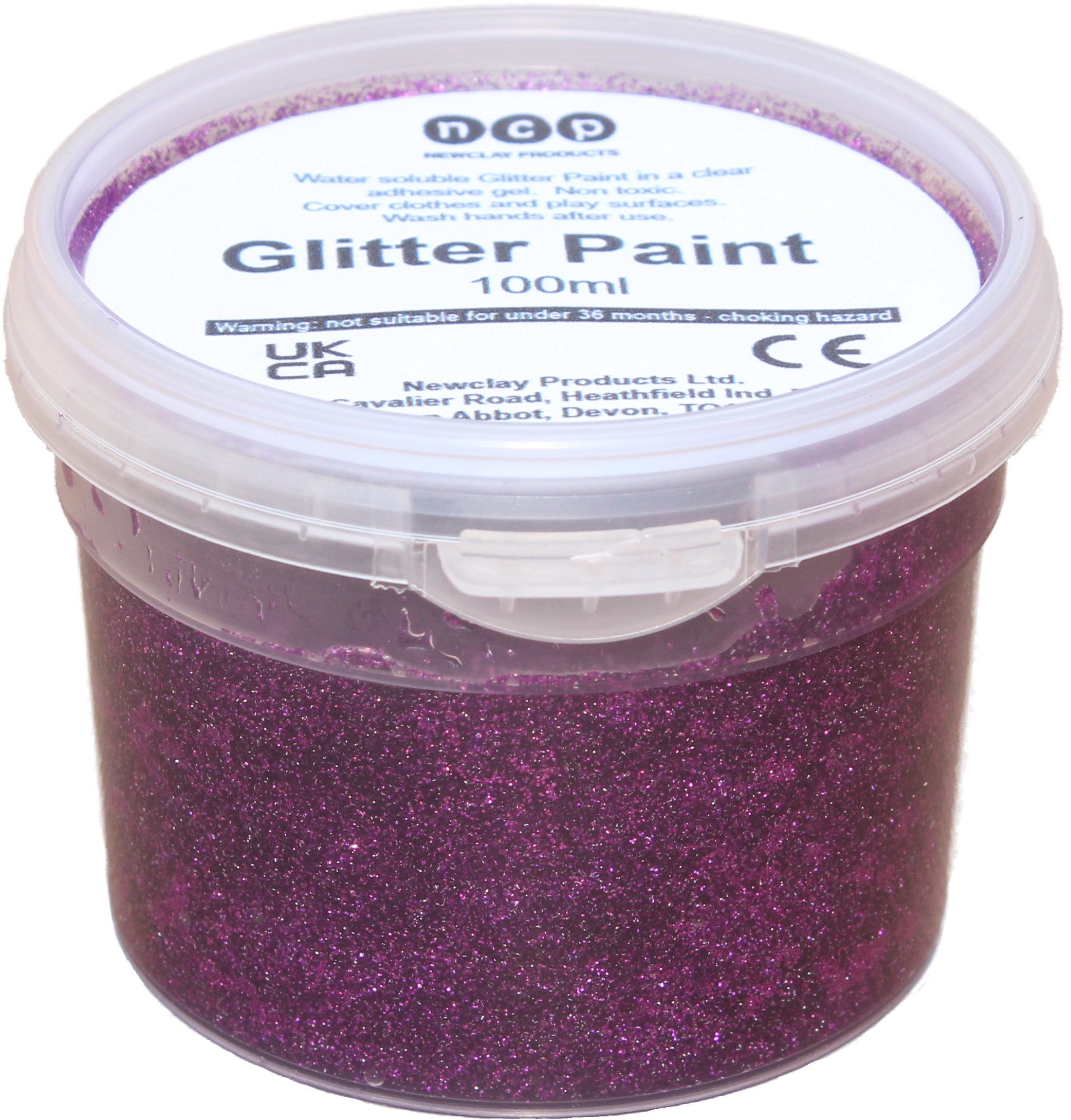 Glitter Gel Paint - 100ml Pots - Various Colours