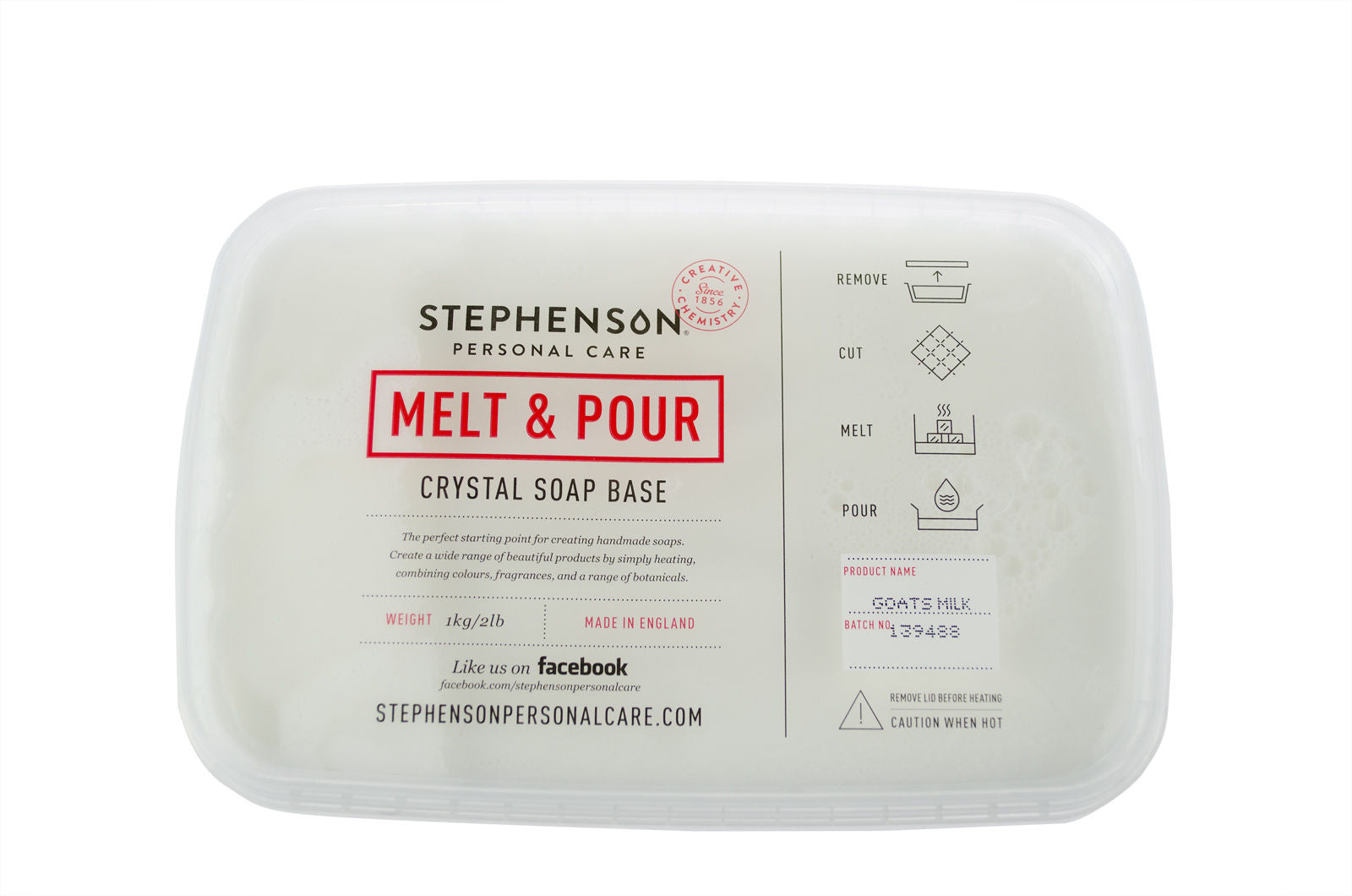 Stephenson Goats Milk - Melt and Pour Soap Base 500g-11.5kg