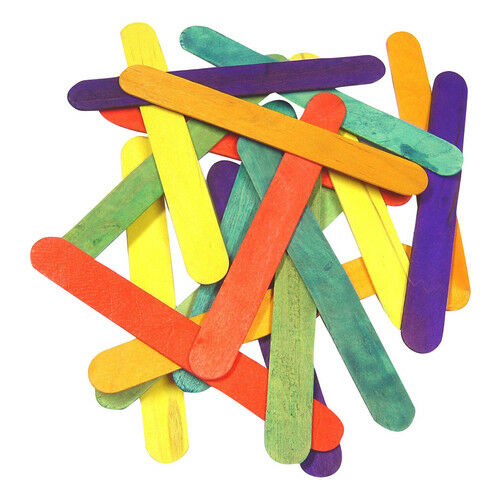 Jumbo Lolly Sticks (Coloured) - Various Quantities