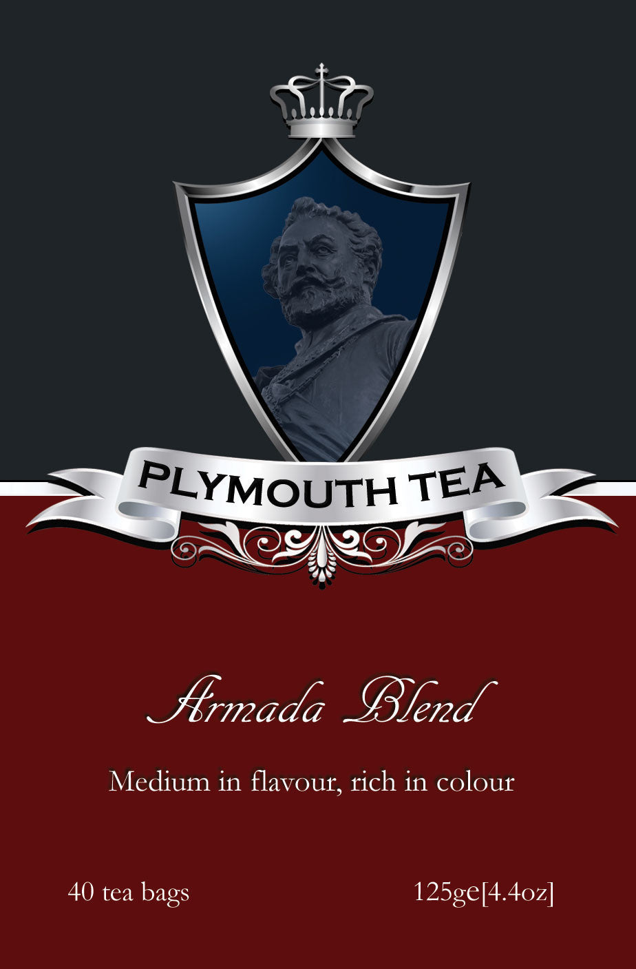 Plymouth Tea - Luxury Tea - Armada Blend - Front 