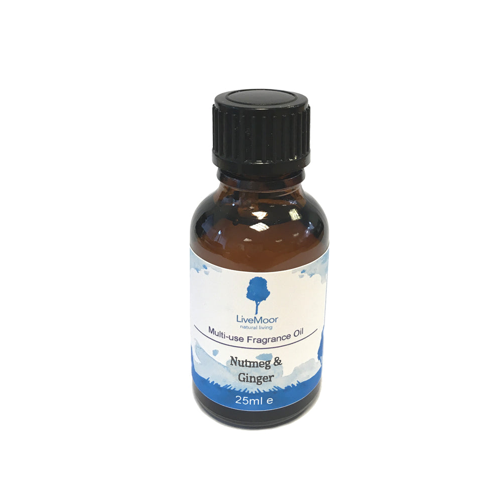 LiveMoor Fragrance Oil - Muskottipähkinä & Inkivääri - 25 ml