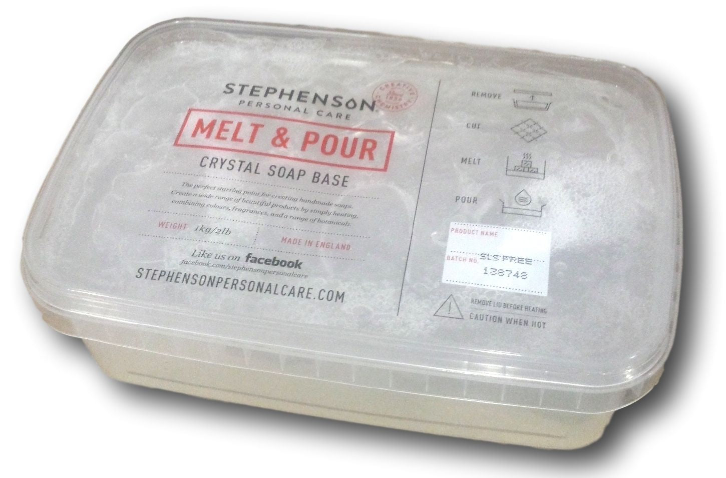 Stephenson SLS Free - Clear - Melt and Pour Soap Base 500g-11.5kg