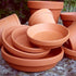Round terracotta plant pot saucers - 11cm diameter (pack of 10)