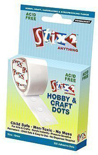 Stix2 Hobby & Craft Glue Tabs, 10mm, pk of 200
