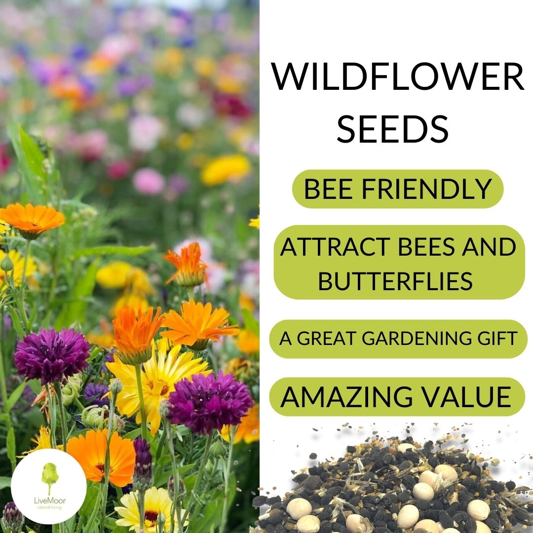 LiveMoor Wildflower Meadow Seeds - Help Save the UK Bee Population